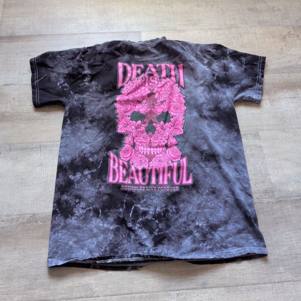 Assholes*s Live Forever- Death Is Beautiful Black T-Shirt Size Medium M Tee ALF